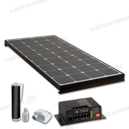 Picture of Kit Black Booster solar panel with charge regulator